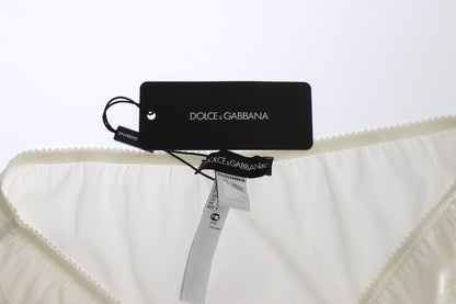 Dolce &amp; Gabbana Elegancka biała jedwabna bielizna