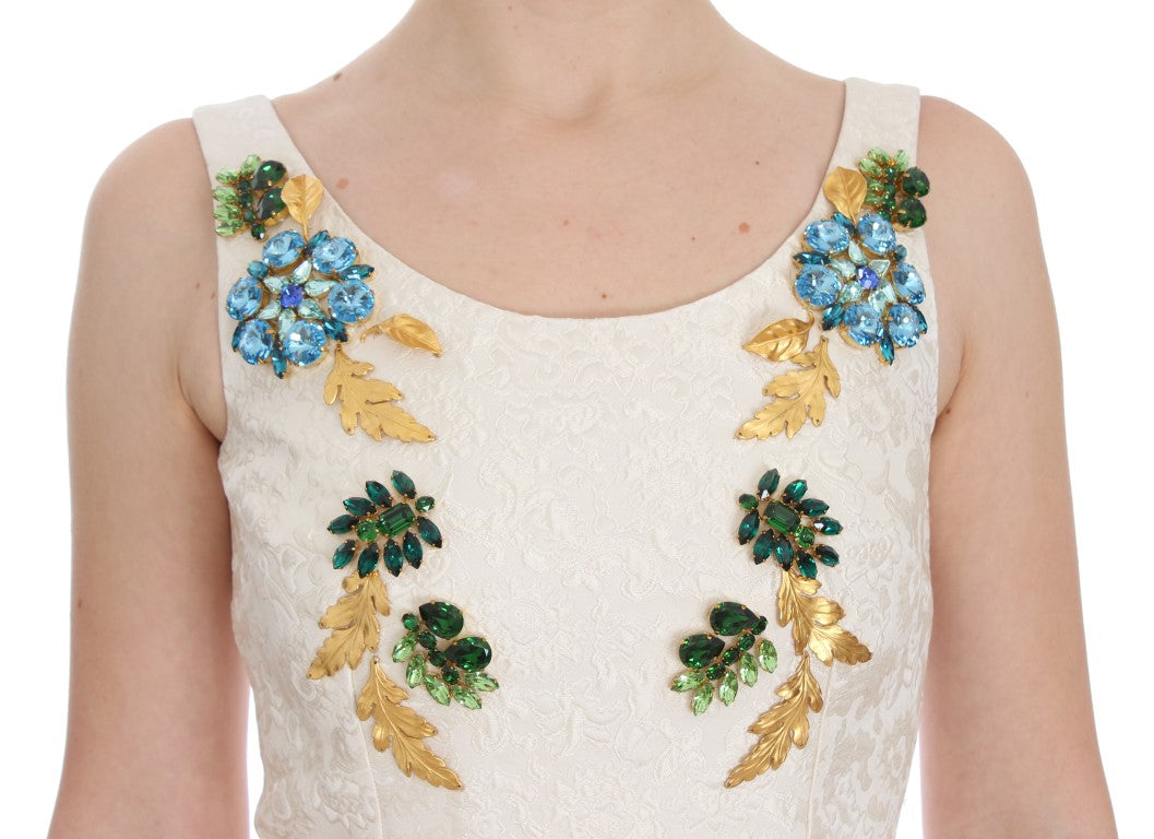 Dolce & Gabbana Elegant Floral Brocade Sheath Dress