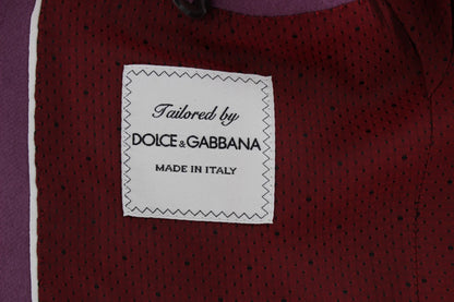 Dolce &amp; Gabbana Elegancka Fioletowa Marynarka Z Mieszanki Kaszmiru I Jedwabiu