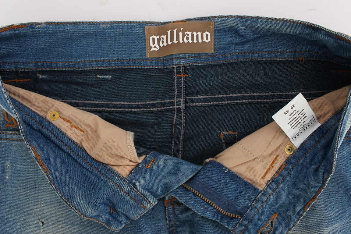 Jeansy John Galliano Sleek Blue Slim Fit Designer