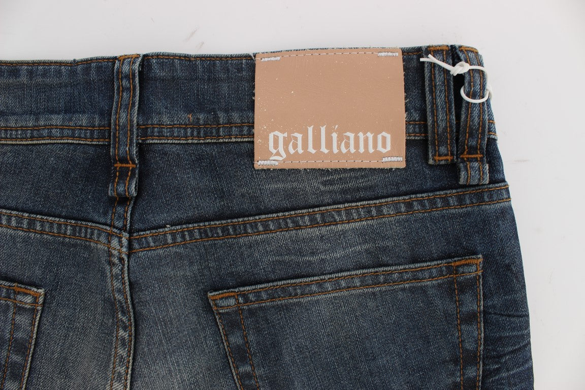 Jeansy John Galliano Chic Slim Fit w kolorze niebieskim