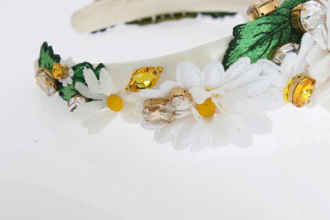 Dolce &amp; Gabbana Sunflower Crystal Luxury Headband