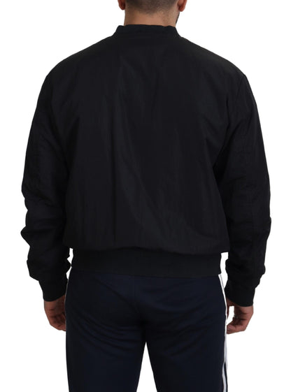 Elegancka czarna kurtka typu bomber