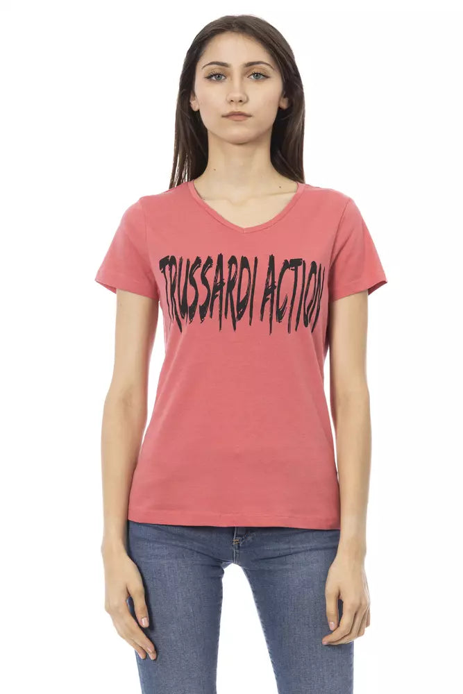 Trussardi Action Pink Cotton Women Top