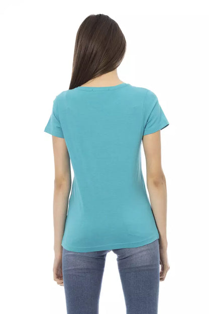 Trussardi Action Light Blue Cotton Women Top