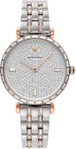 Emporio Armani Elegant Two-Tone Crystal Pave Watch