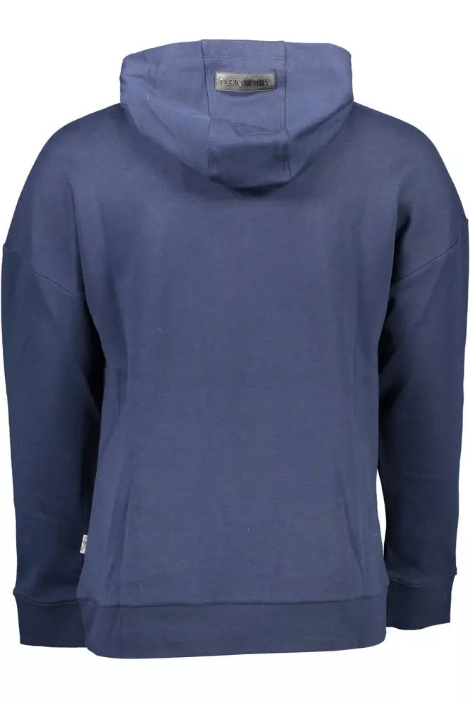 Plein Sport Blue Cotton Men Sweater