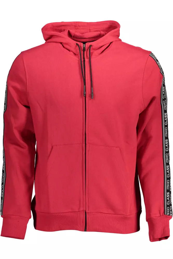 Cavalli Class Red Cotton Men Sweater