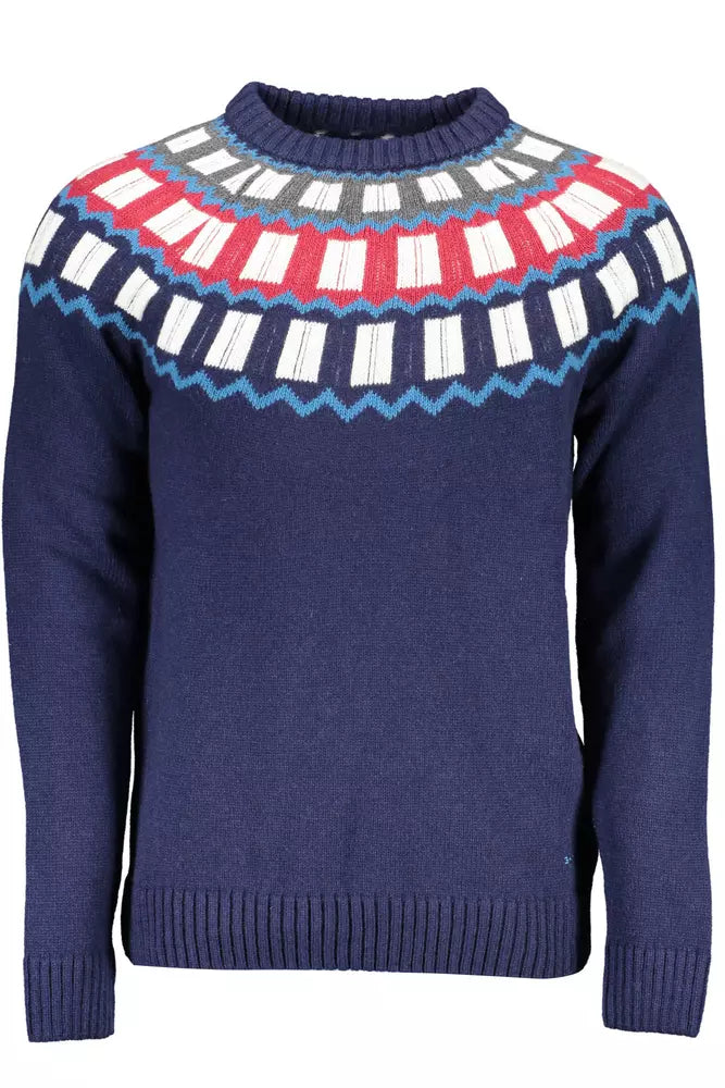 Gant Blue Wool Men Sweater