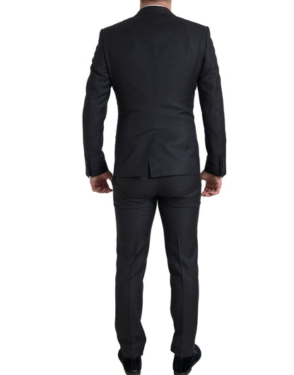 Elegancki czarny garnitur Martini Slim Fit 3-częściowy