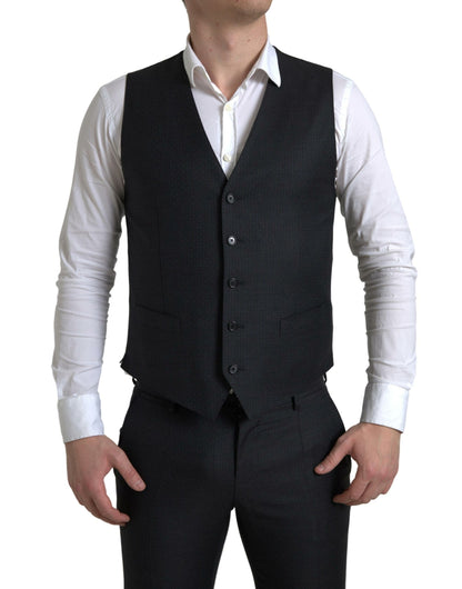 Elegancki czarny garnitur Martini Slim Fit 3-częściowy