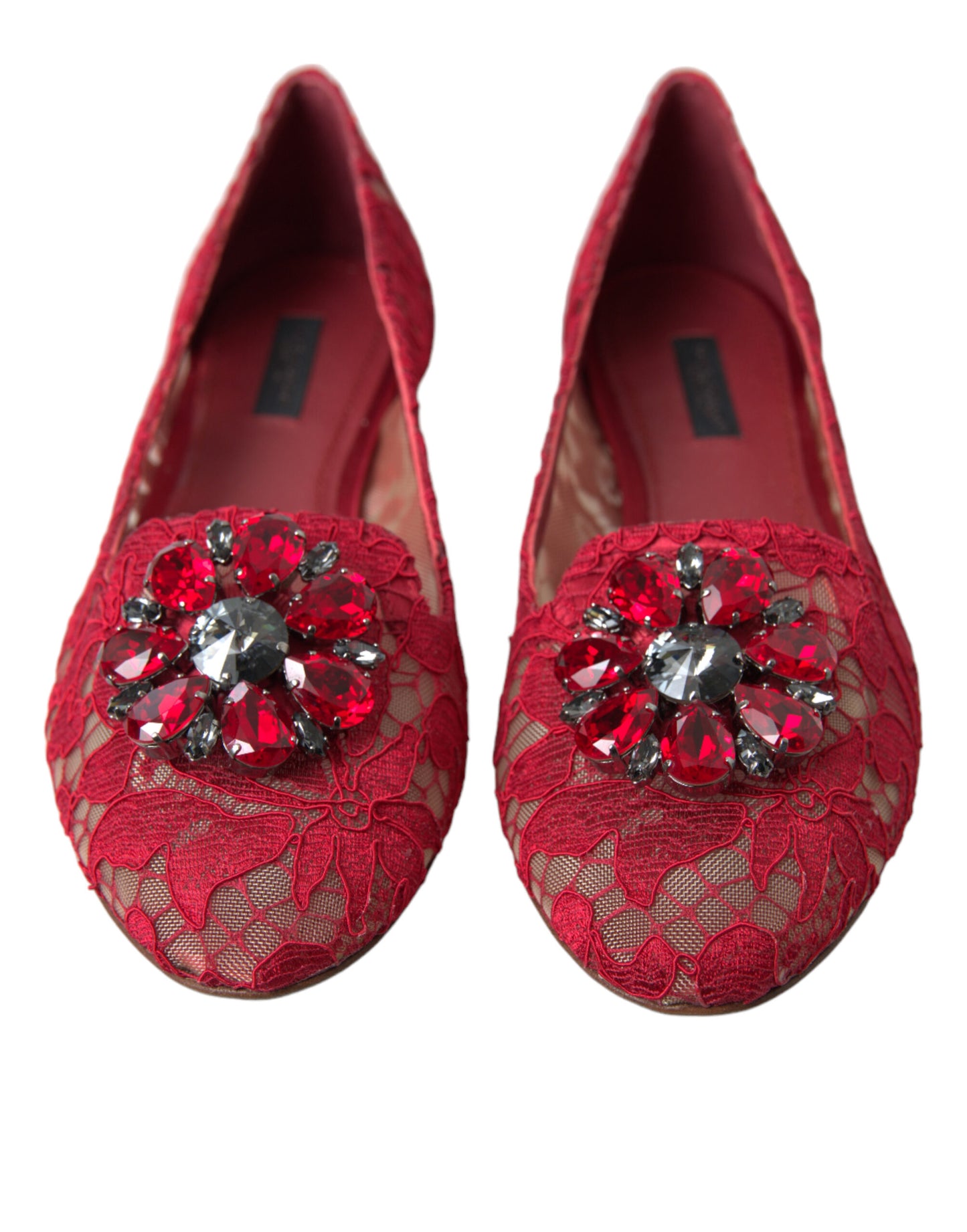 Dolce & Gabbana Elegant Floral Lace Vally Flats