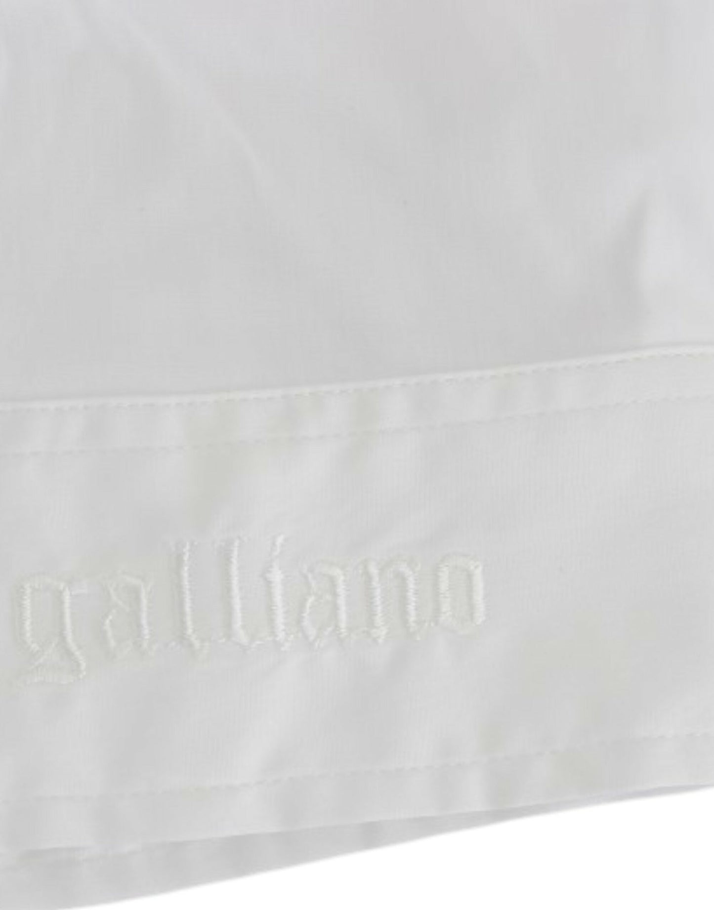 Bluzka z krótkim rękawem John Galliano Chic White Cotton Blend