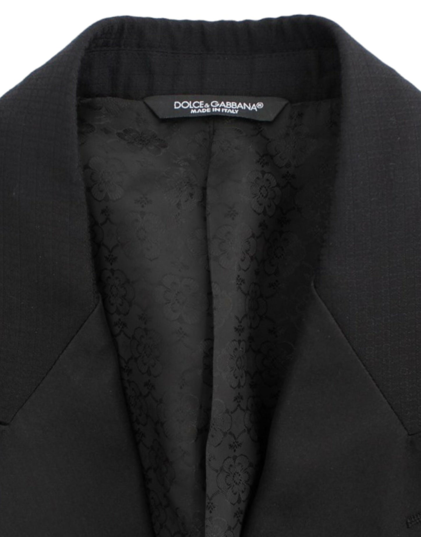 Dolce &amp; Gabbana Elegancka Czarna Jedwabna Mieszanka Blazer Sicilia