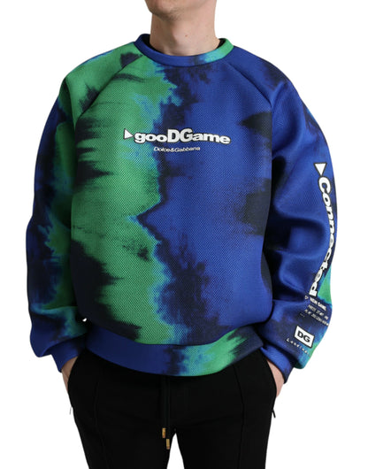 Dolce & Gabbana Multicolor Graphic Crew Neck Pullover Sweater