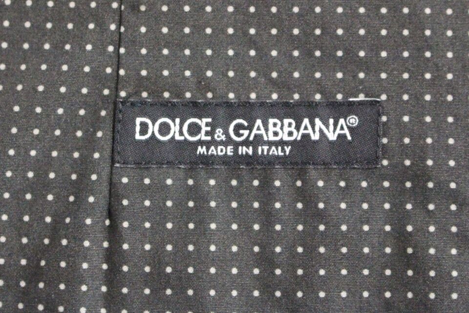 Dolce &amp; Gabbana Elegancka Szara Bawełniana Sukienka Kamizelka