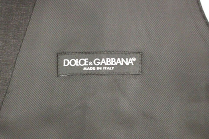 Dolce &amp; Gabbana Elegancka Szara Wełniana Sukienka Kamizelka