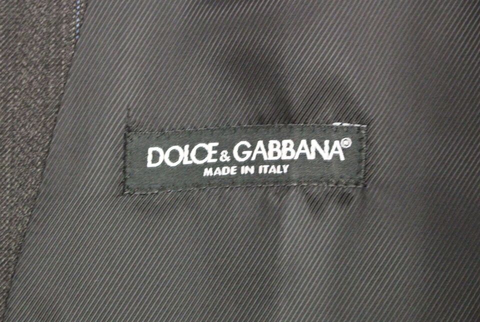 Dolce &amp; Gabbana Elegancka sukienka w paski w kolorze szarym