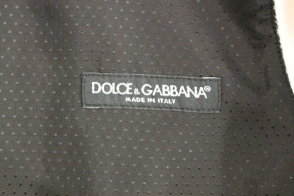 Dolce &amp; Gabbana Elegancka Jednorzędowa Szara Sukienka Kamizelka