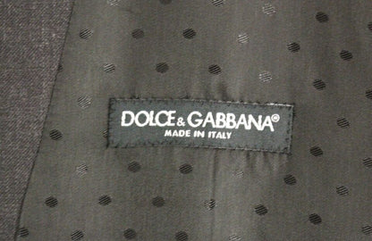 Dolce &amp; Gabbana Elegancka szara wełniana formalna kamizelka