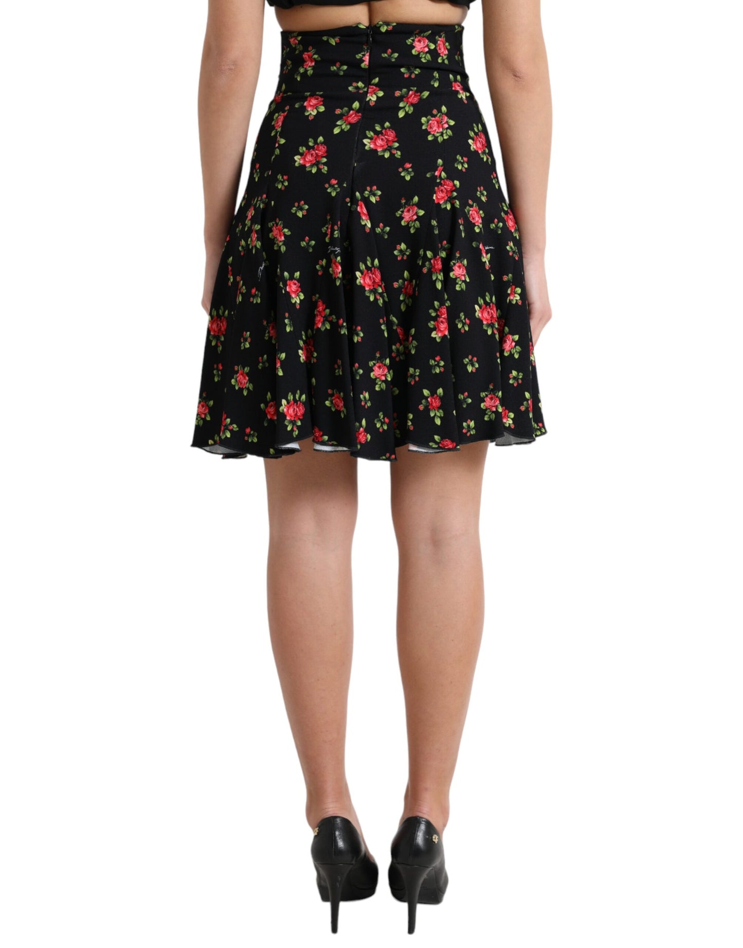 Dolce & Gabbana Floral A-Line Mini Skirt with High Waist