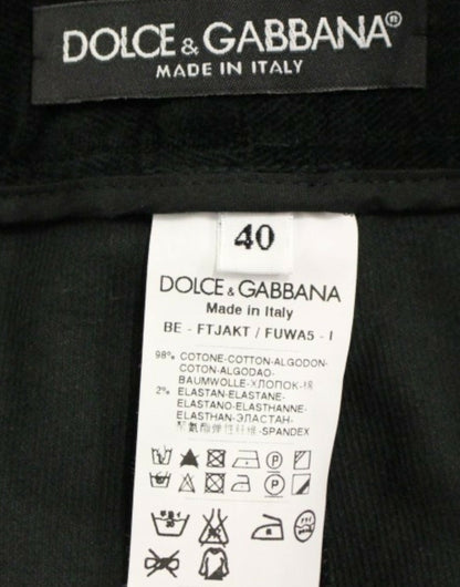 Dolce &amp; Gabbana Eleganckie, designerskie, czarne szorty