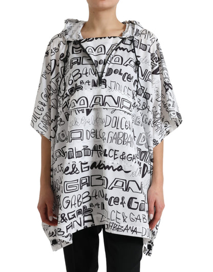 Dolce & Gabbana Chic Hooded Logo Print Blouson Tee