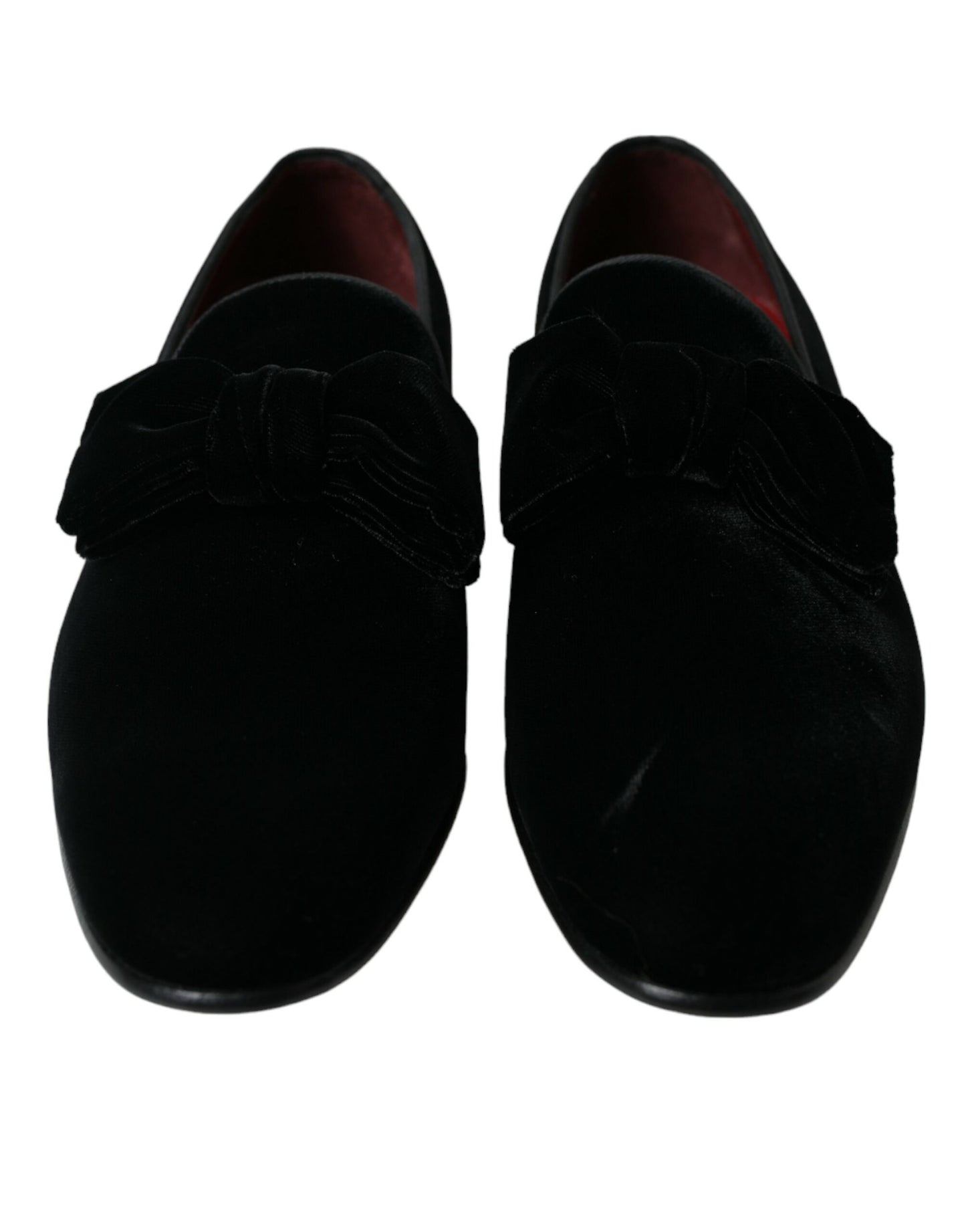 Dolce & Gabbana Elegant Black Velvet Loafers - Men's Luxury Footwear