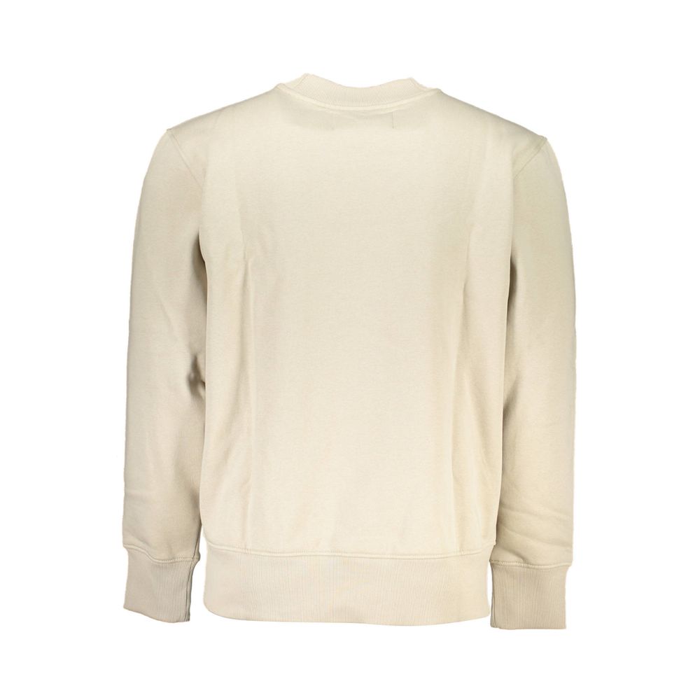 Calvin Klein Beige Crew Neck Long Sleeve Sweatshirt