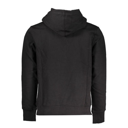 Calvin Klein Sleek Black Hooded Sweatshirt with Fleece Lining