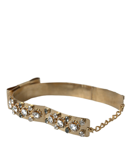 Dolce & Gabbana Gold-Tone Crystal Embellished Waist Belt