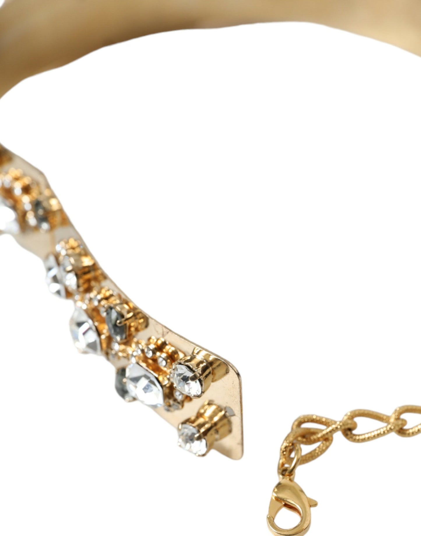 Dolce & Gabbana Gold-Tone Crystal Embellished Waist Belt