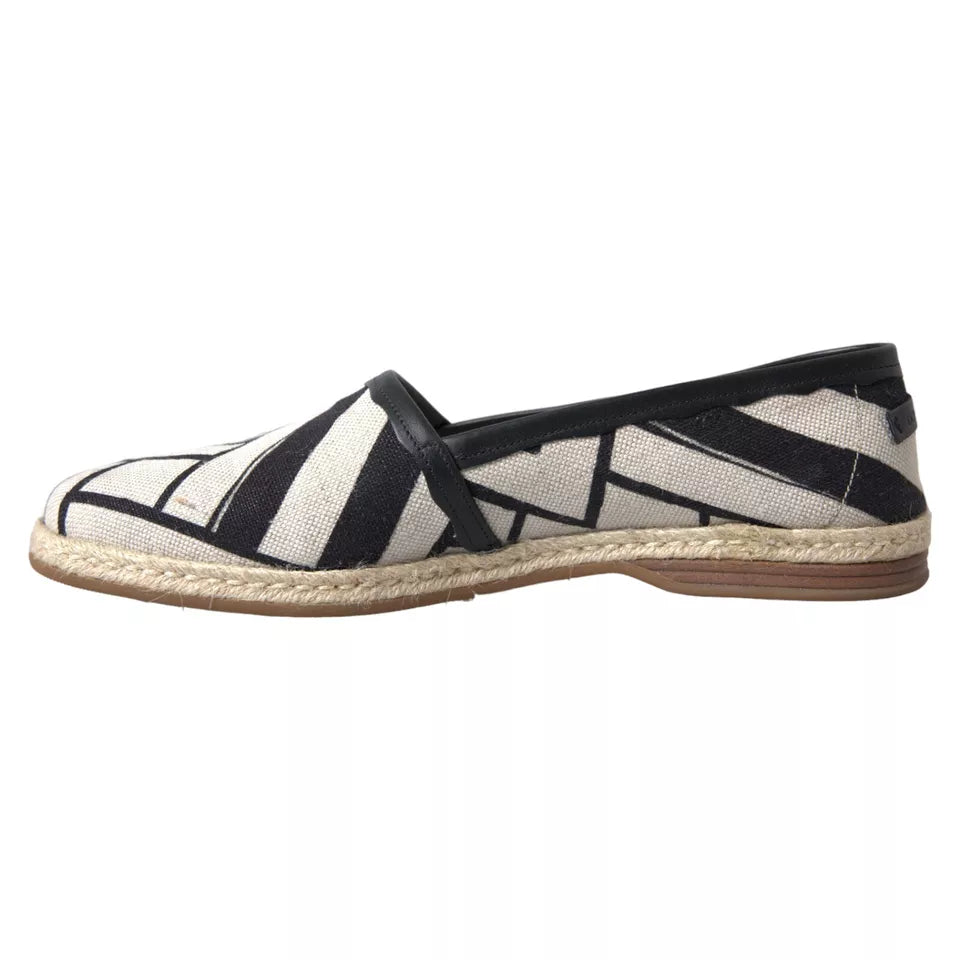 Eleganckie skórzane espadryle w paski