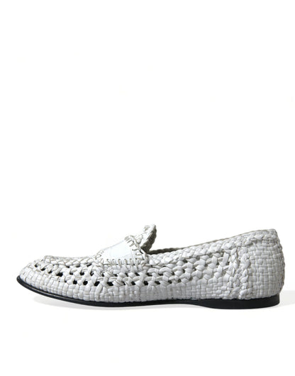 Eleganckie białe mokasyny typu slip-on