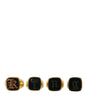 Dolce & Gabbana Gold Brass KING Enamel Set of 4 Ring