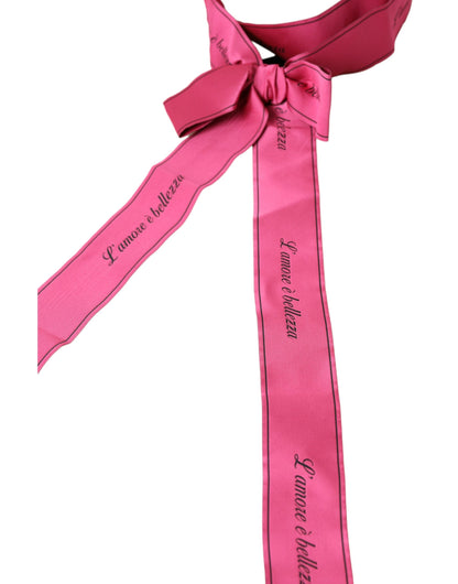 Dolce & Gabbana Pink L'Amore E'Bellezza Waist Belt