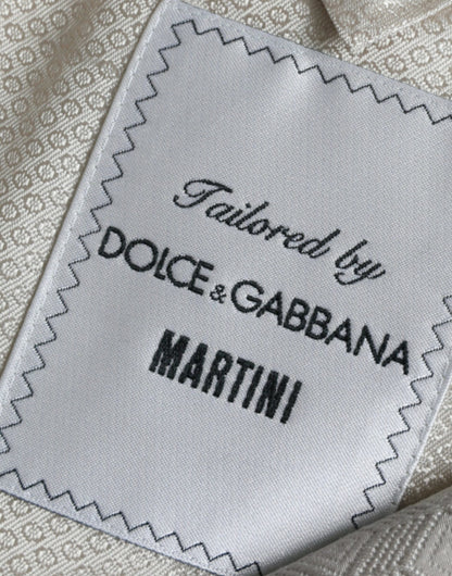 Dolce & Gabbana Beige MARTINI Single Breasted Coat Blazer