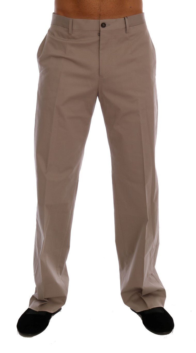 Dolce & Gabbana Chic Beige Chinos Casual Pants