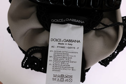 Dolce &amp; Gabbana Eleganckie kwiatowe spinki do włosów z koronką