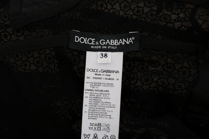 Dolce &amp; Gabbana Elegancka, długa, czarna sukienka maxi