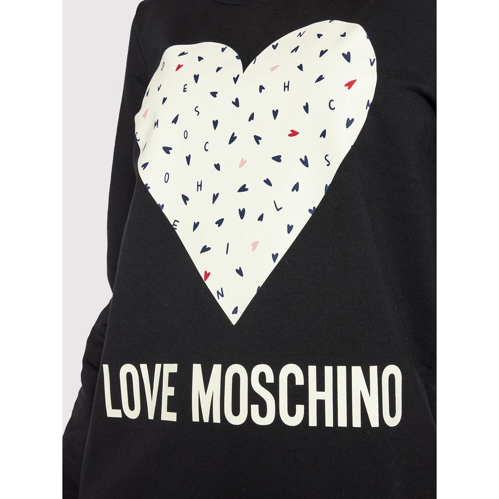 Elegancka niebieska bawełniana sukienka Love Moschino