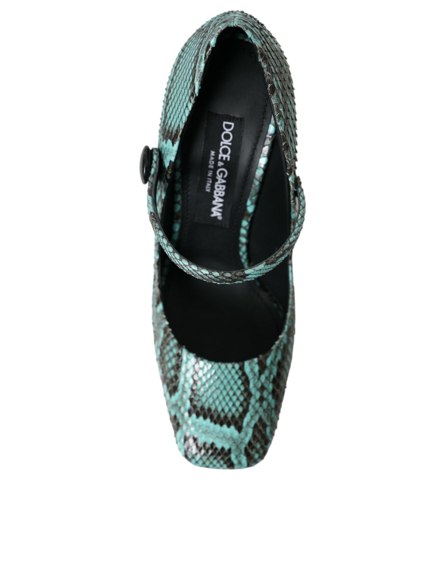 Aqua Python Skórzane Buty Mary Jane Pompy