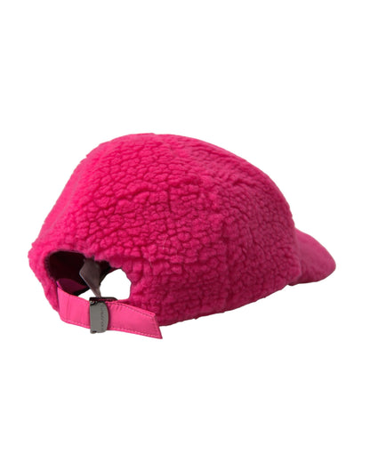 Dolce & Gabbana Pink Fleece Plush Baseball Hat Men