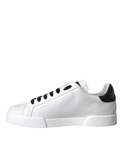 Białe skórzane buty sportowe DG Logo Casual Low Top