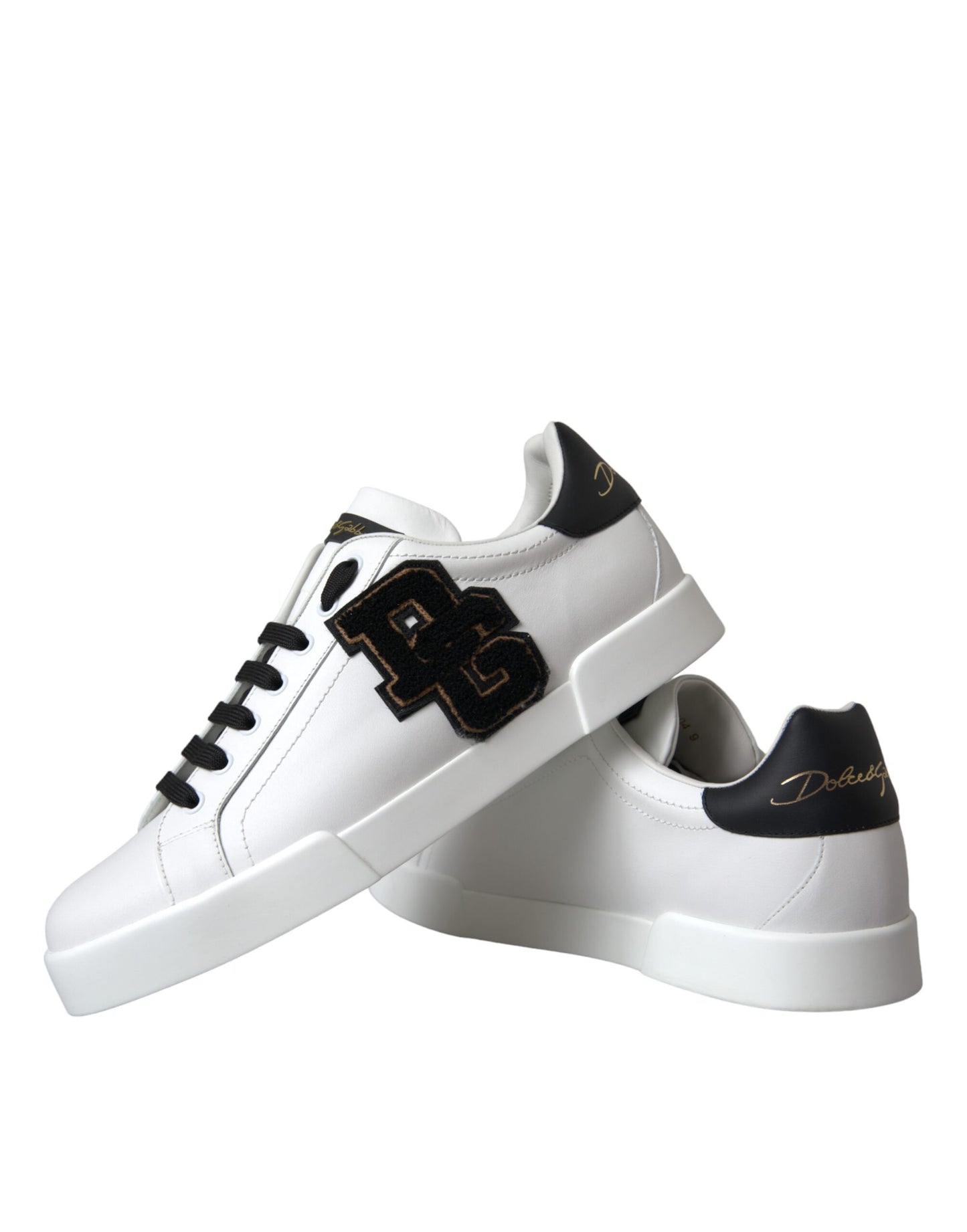 Białe skórzane buty sportowe DG Logo Casual Low Top