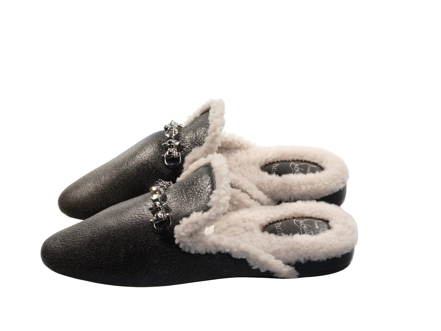 Christian Louboutin Woolito Swing Flat Nappa and Shearling Loafers