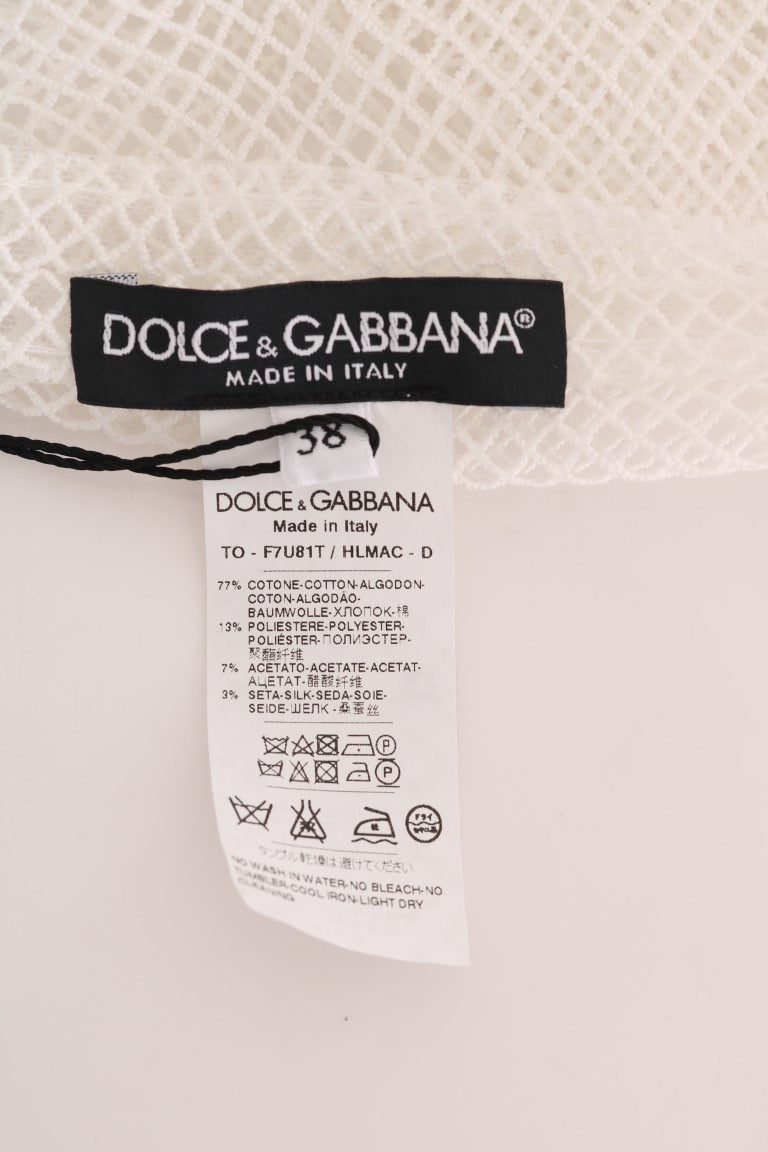 Dolce &amp; Gabbana Bezrękawnik Przezroczysty Siateczkowy Top