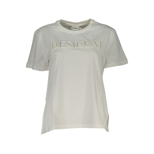 Desigual White Cotton Tops & T-Shirt