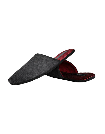 Czarne sztuczne futro Klapki Slip On Shoes