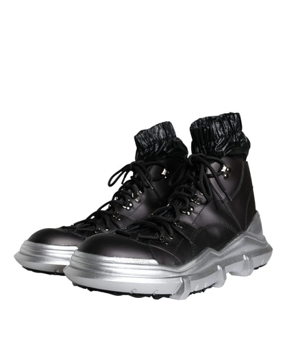 Czarne nylonowe buty sportowe Galileo High Top